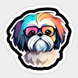 Shih Tzu Dog Illustration Sticker